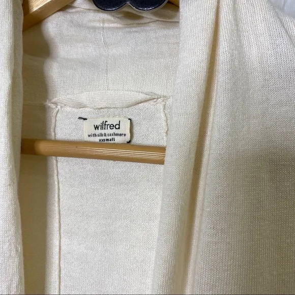 ARITZIA WILFRED Silk Cashmere Open Front Knit Cardigan - Picture 3 of 6